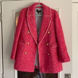 EUC J. Crew pink peacoat, size 6